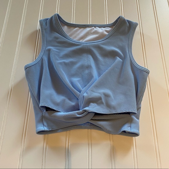 Onzie Front Twist Ribbed Cropped Crop Tank Top - Picture 5 of 15